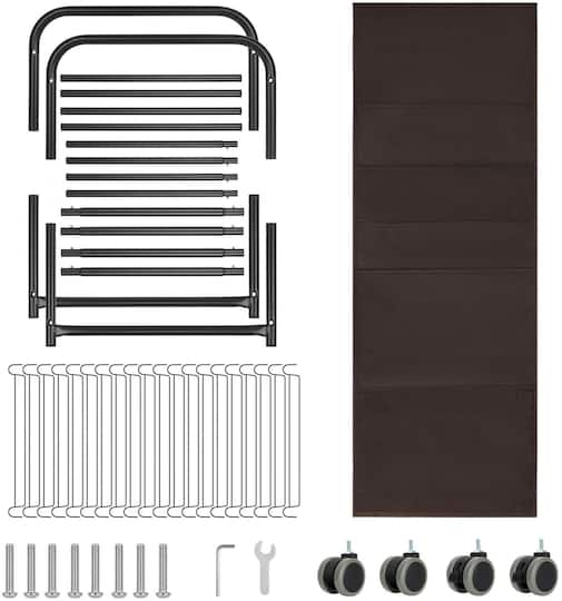 NEX™ Black 20-Hanger Rolling Trolley Closet Organizer